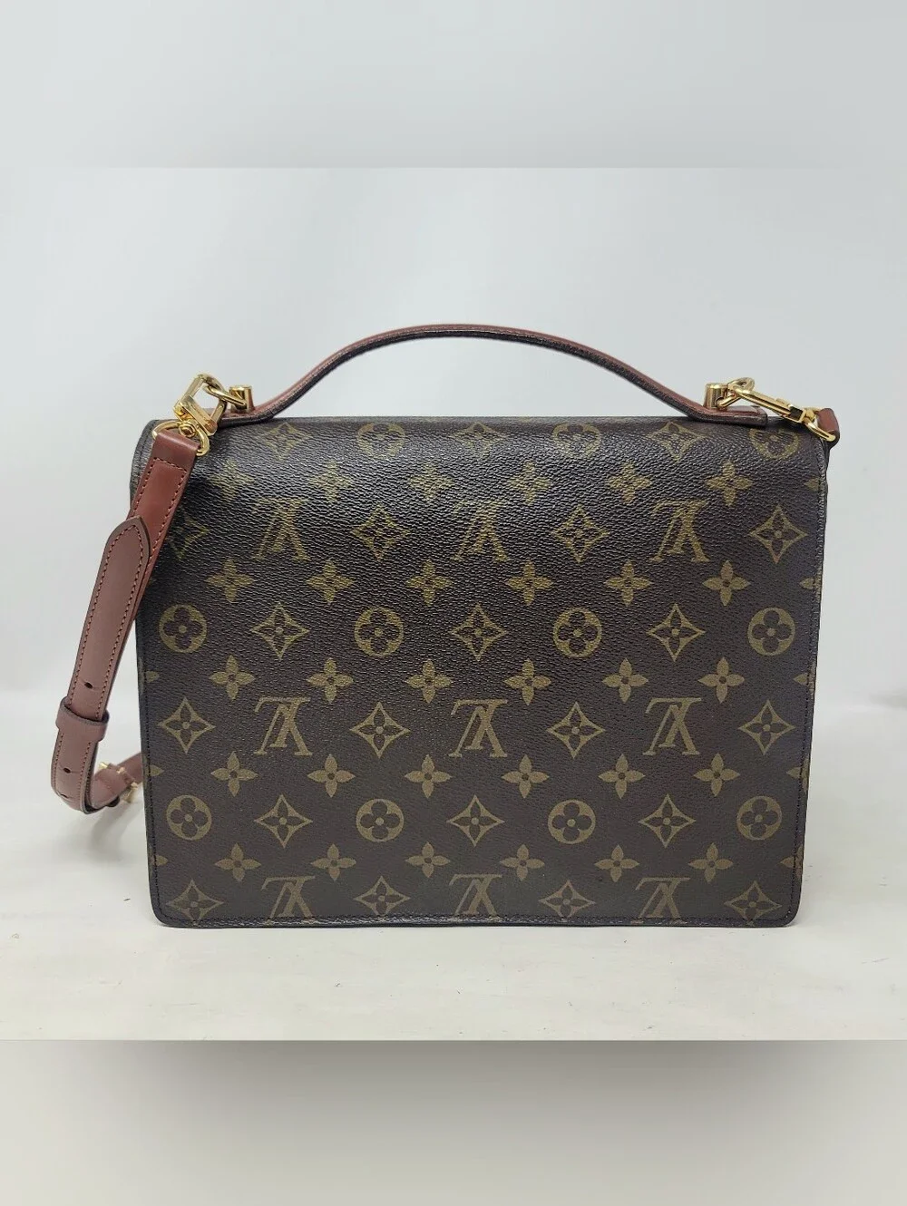 Louis Vuitton Monceau Monogram 28 Canvas Crossbody Shoulder Hand Bag Authentic